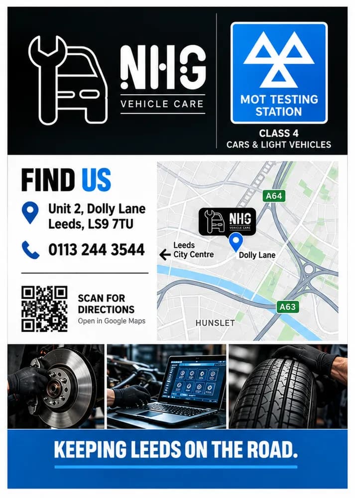 Concept design: A5 flyer back for a local garage